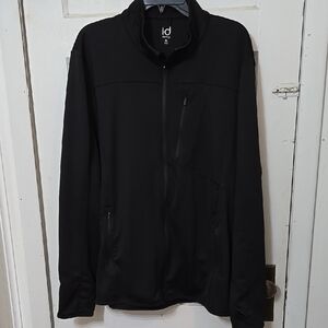 Mens BLACK  IDEOLOGY ATHLETIC JACKET W/ REFLECTIC BAND ACR SHOULDERS XL
